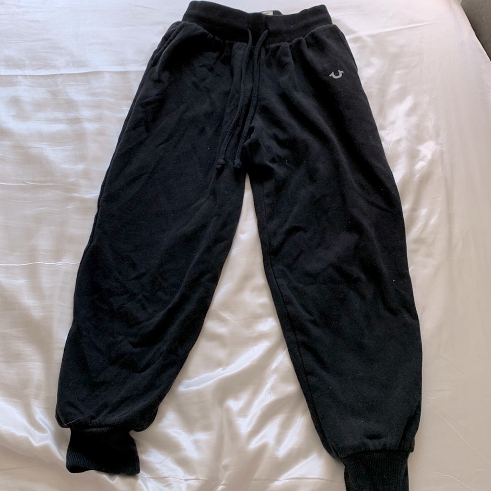 true religion world tour black sweat pants